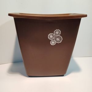 Vintage 70's Rubbermaid Small Brown Trash Can